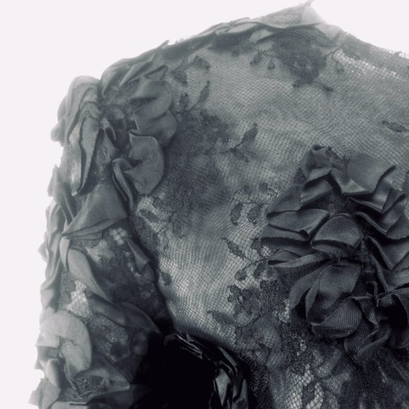 Ruben Panis Vtg Lace Evening Cocktail Midi Dress - Picture 13 of 16